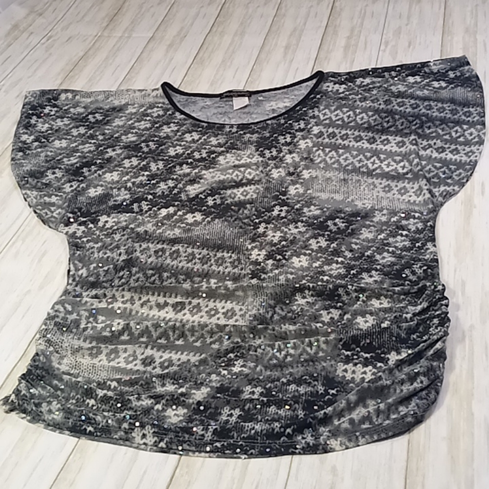 Haley Kelly Fashion Nylon/Spandex Blouse Size XXL